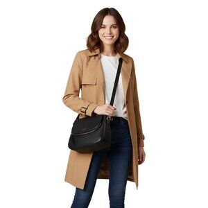 Kate Spade Cobble Hill Devin Crossbody Top Handle Bag Navy Leather Classic